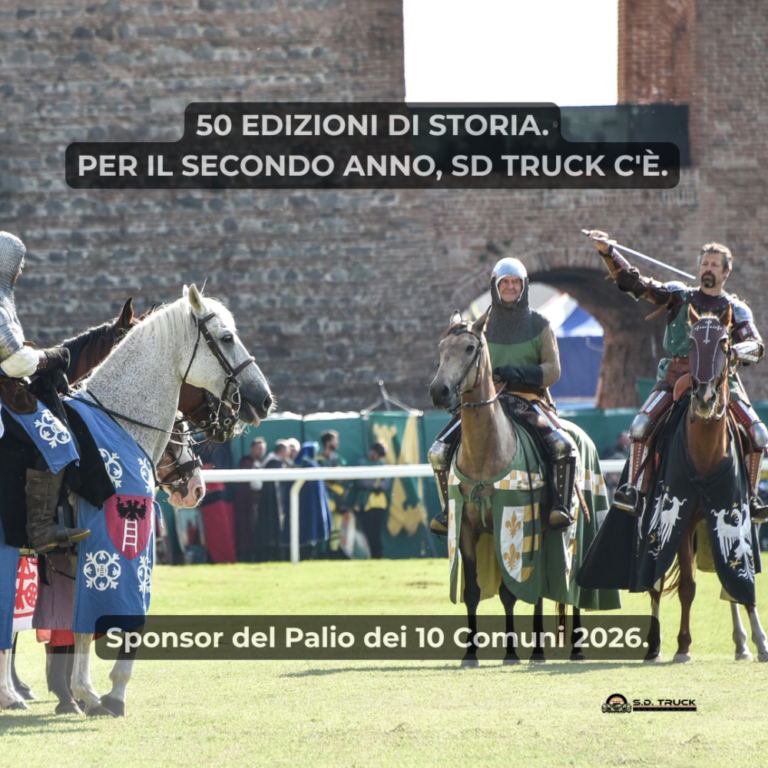 Palio di Montagnana 2026: SD Truck sponsor della 50ª edizione